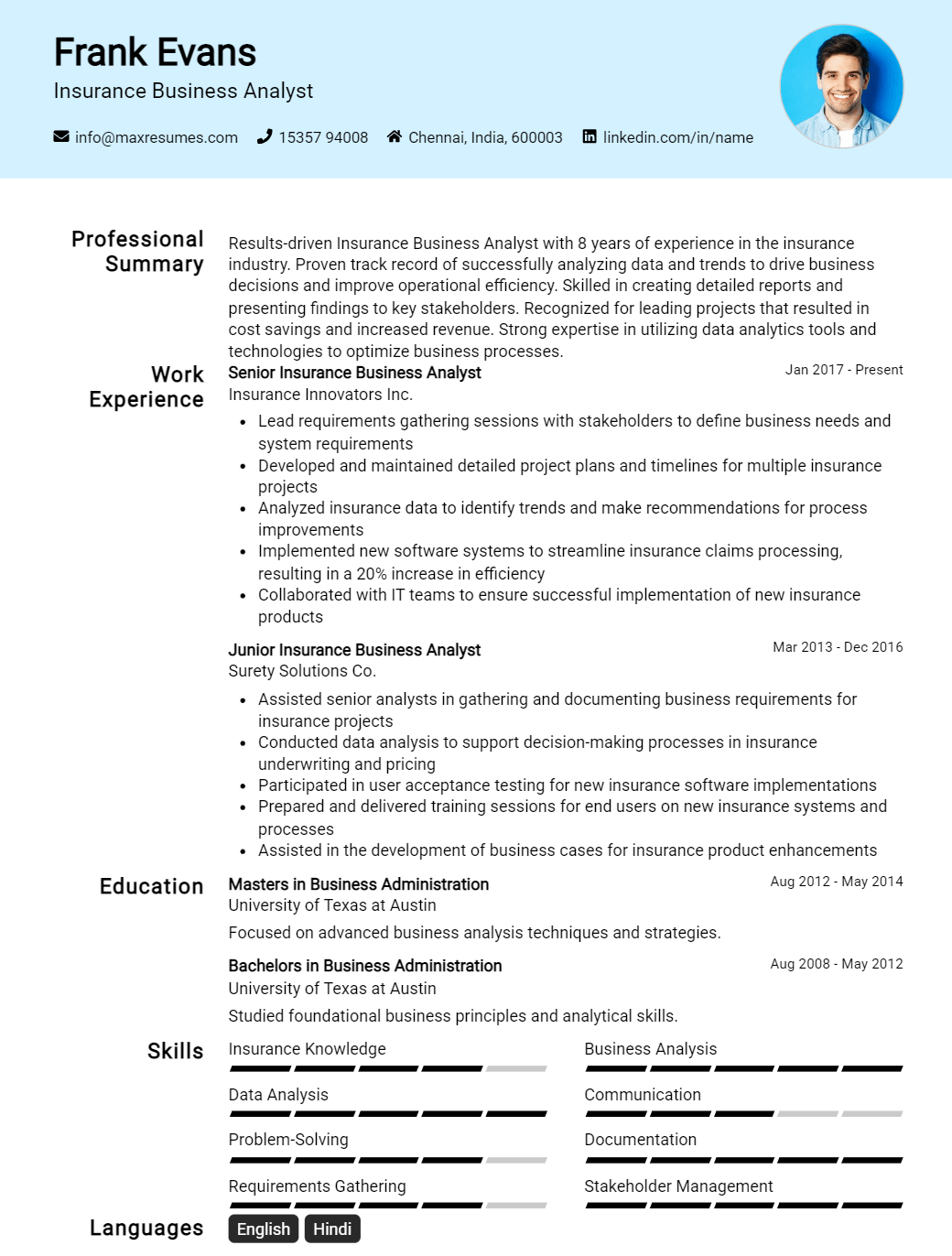 business-analyst-resume-sample