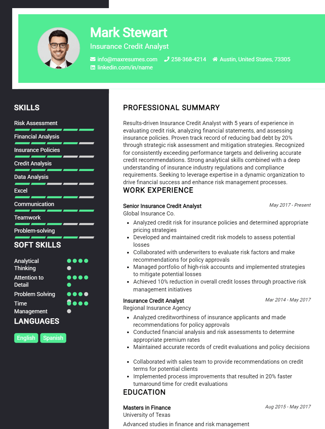 credit-analyst-resume-sample