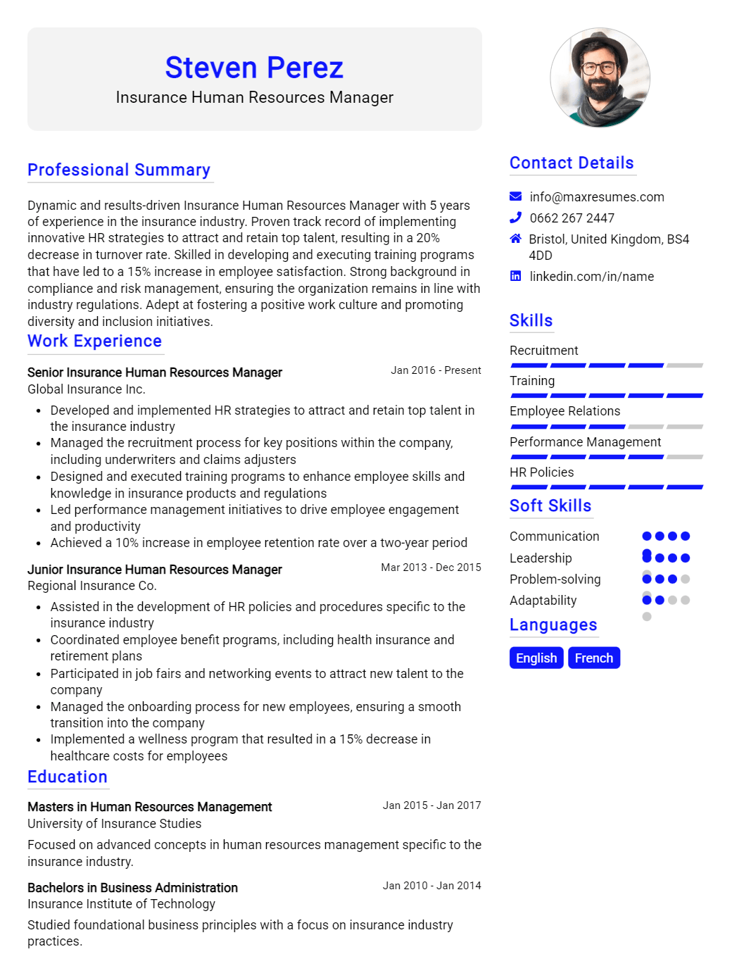 human-resources-manager-resume-sample