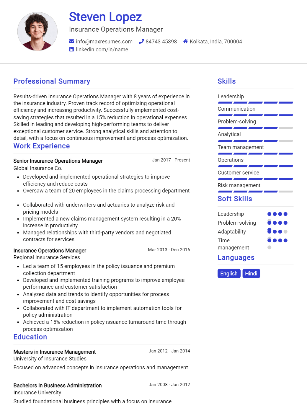 operations-manager-resume-sample
