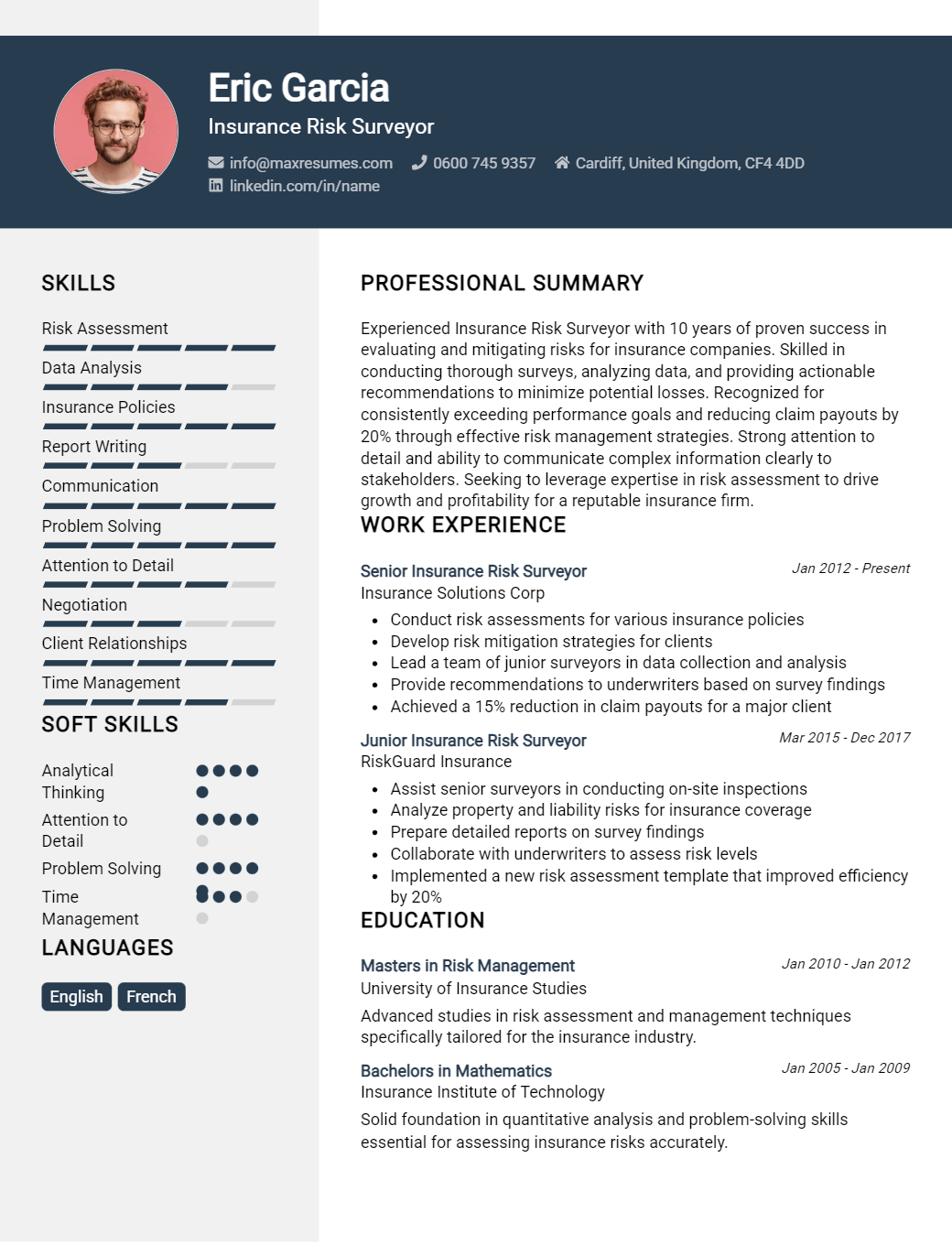 risk-surveyor-resume-sample