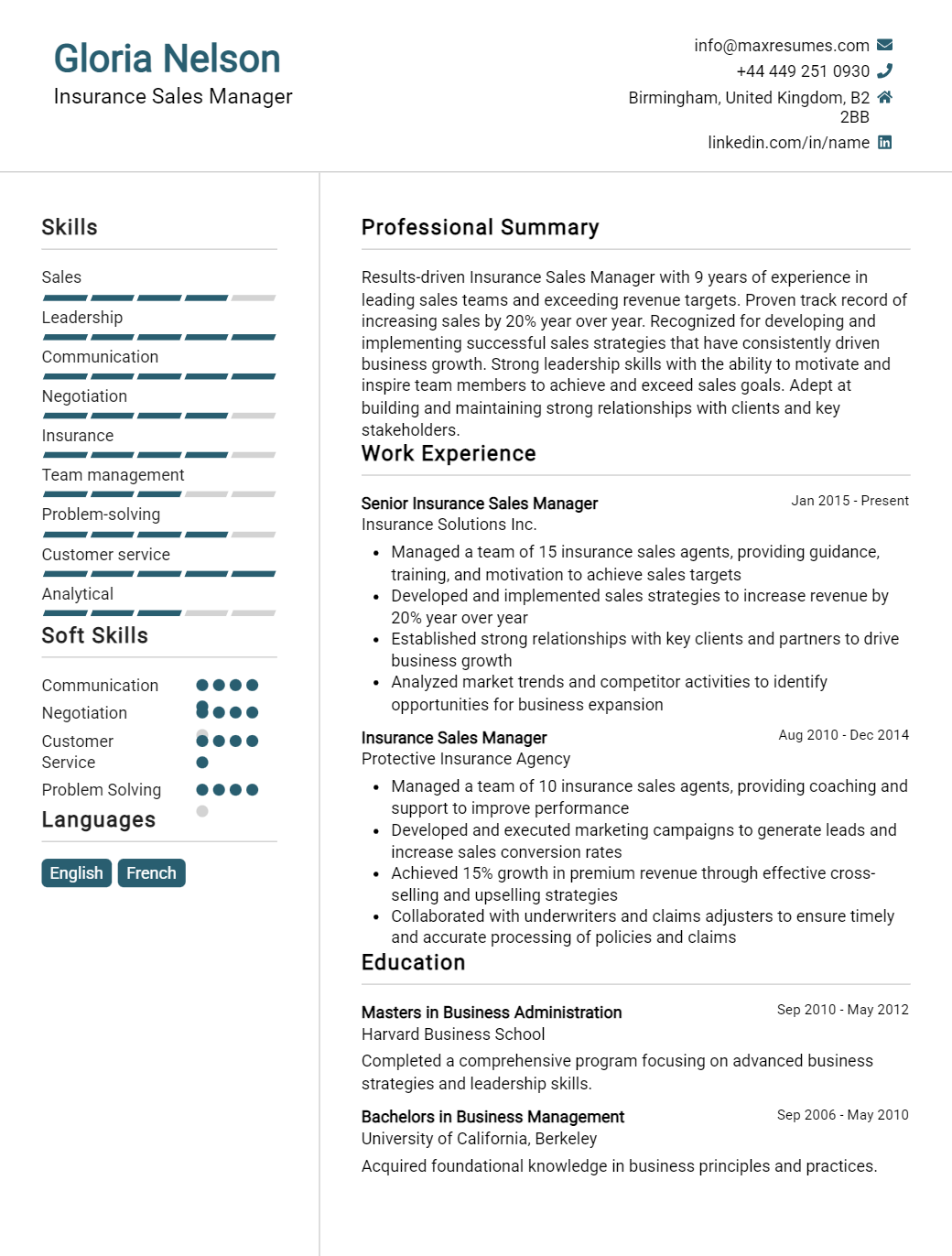 sales-manager-resume-sample