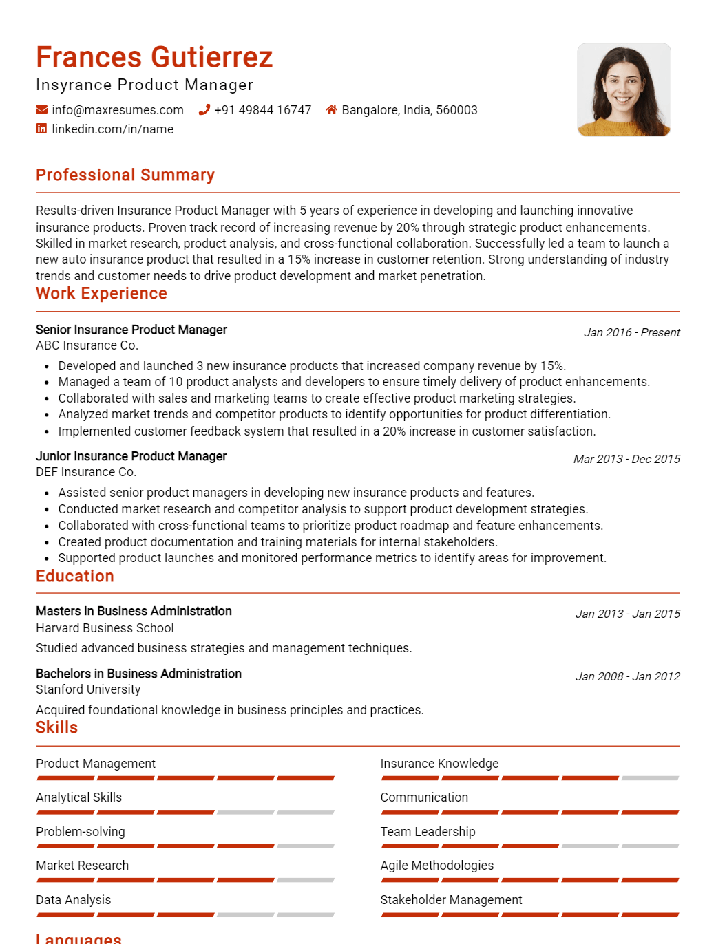 product-manager-resume-sample