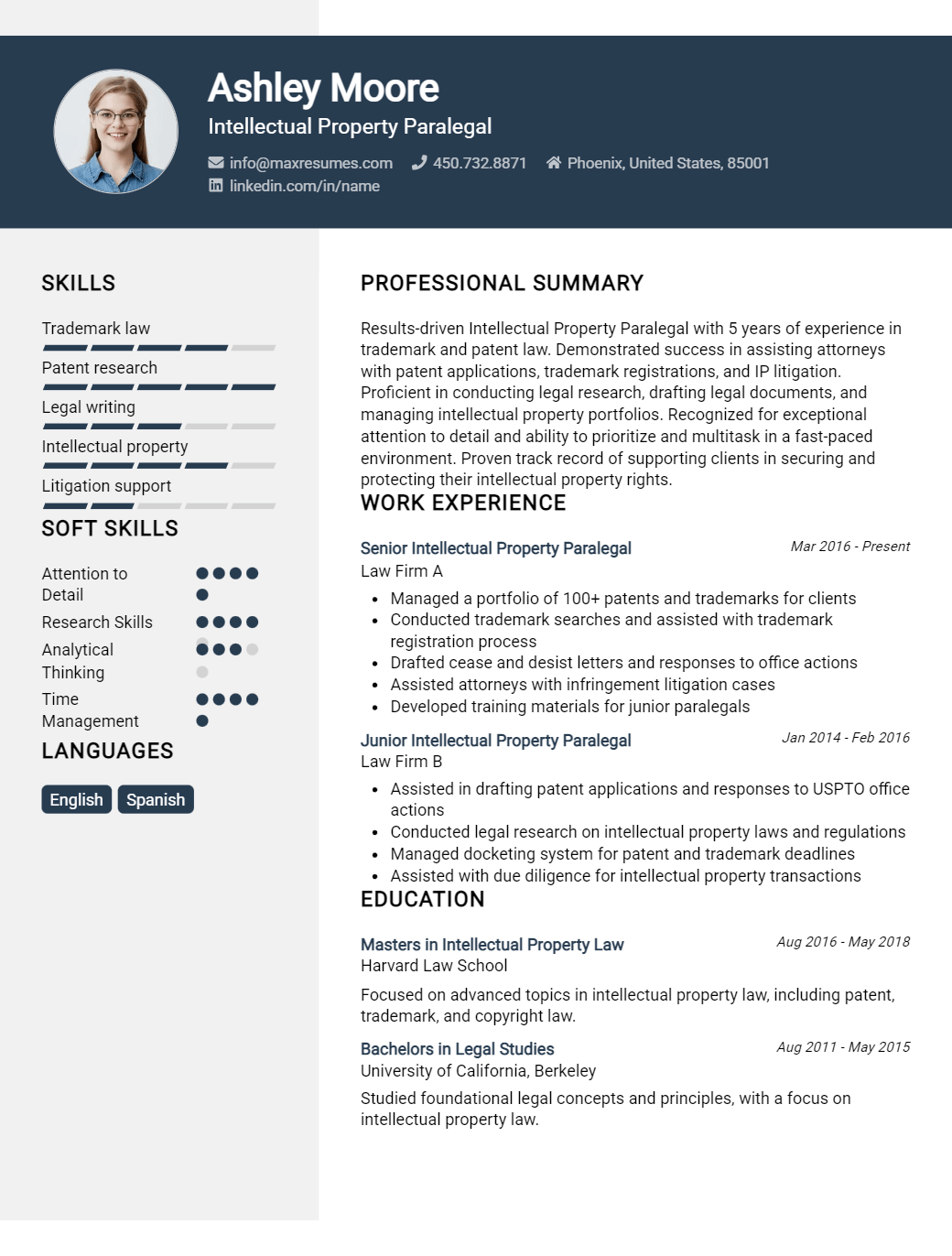 intellectual-property-paralegal-resume-sample