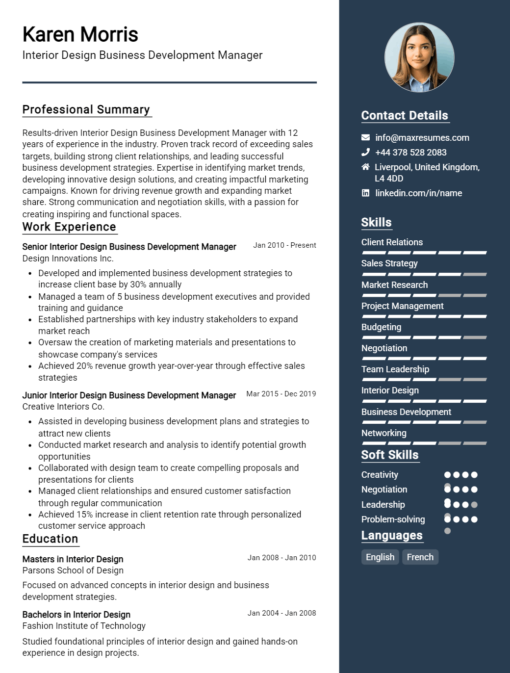 business-development-manager-resume-sample