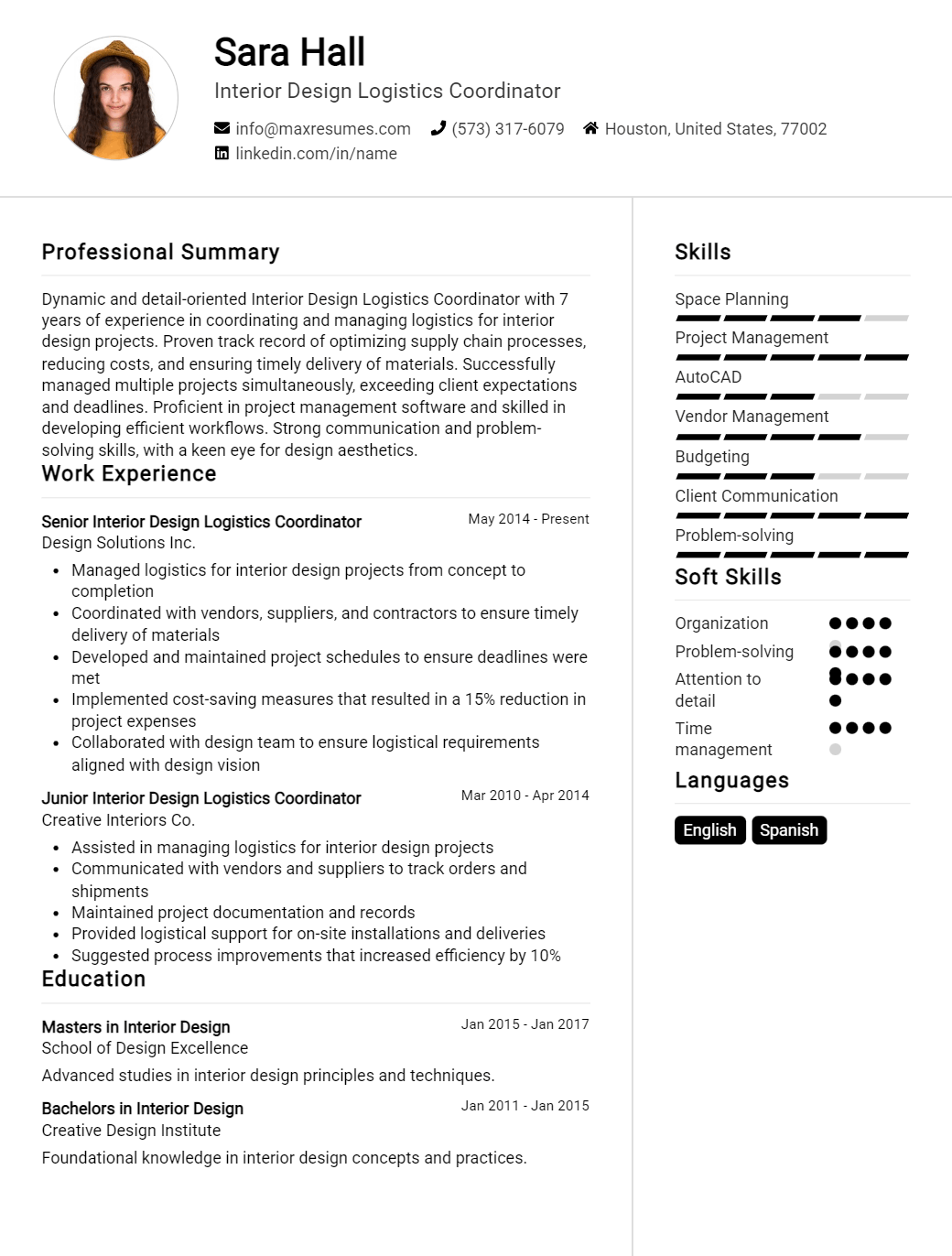 logistics-coordinator-resume-sample