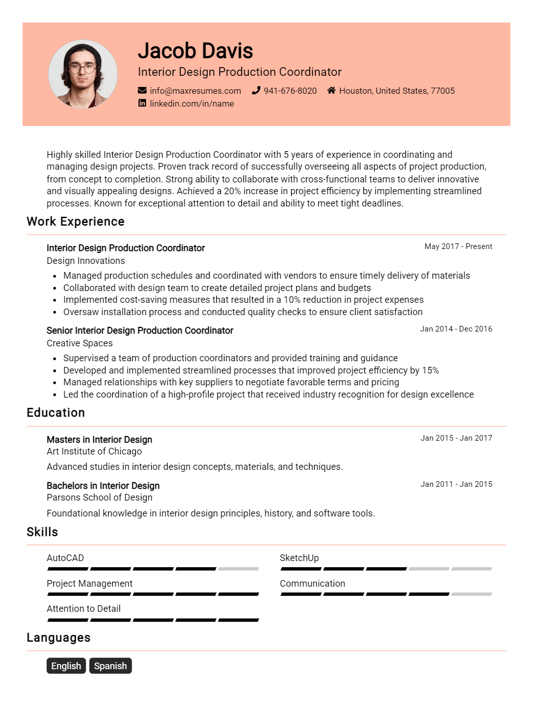 production-coordinator-resume-sample