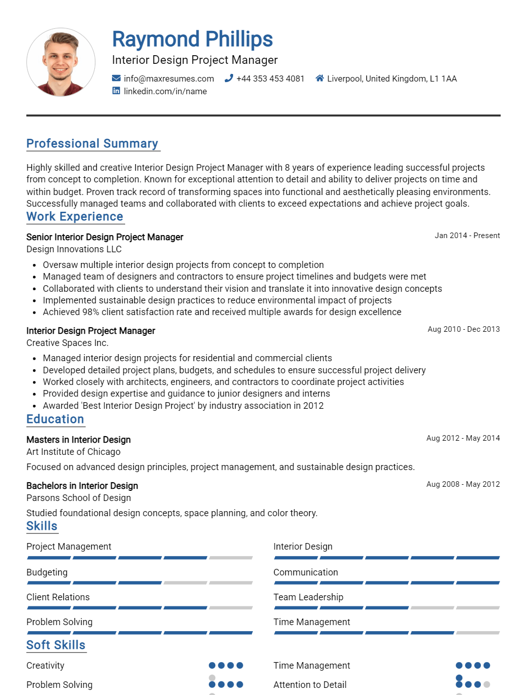 project-manager-resume-sample