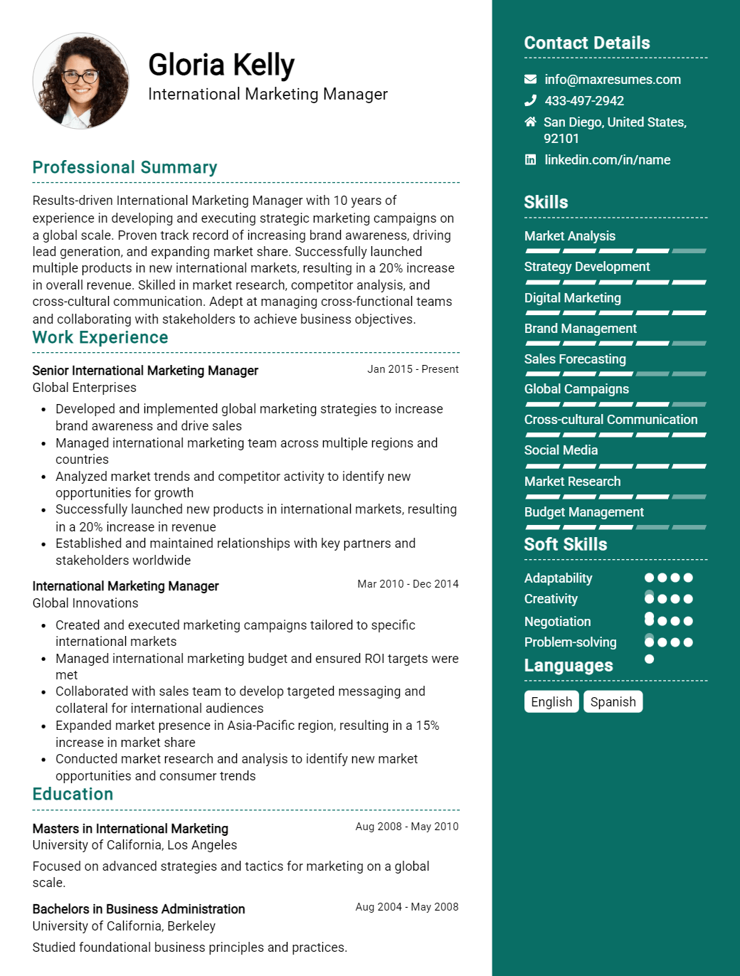 international-marketing-manager-resume-sample
