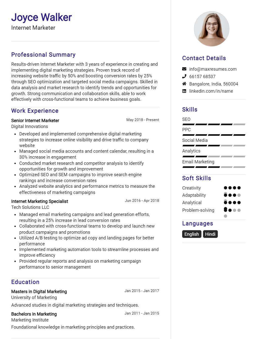 internet-marketer-resume-sample
