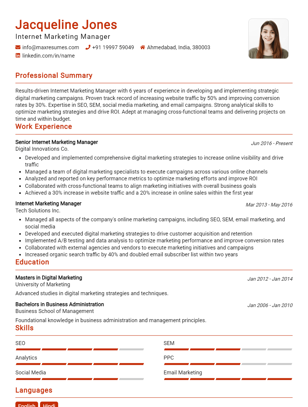 internet-marketing-manager-resume-sample