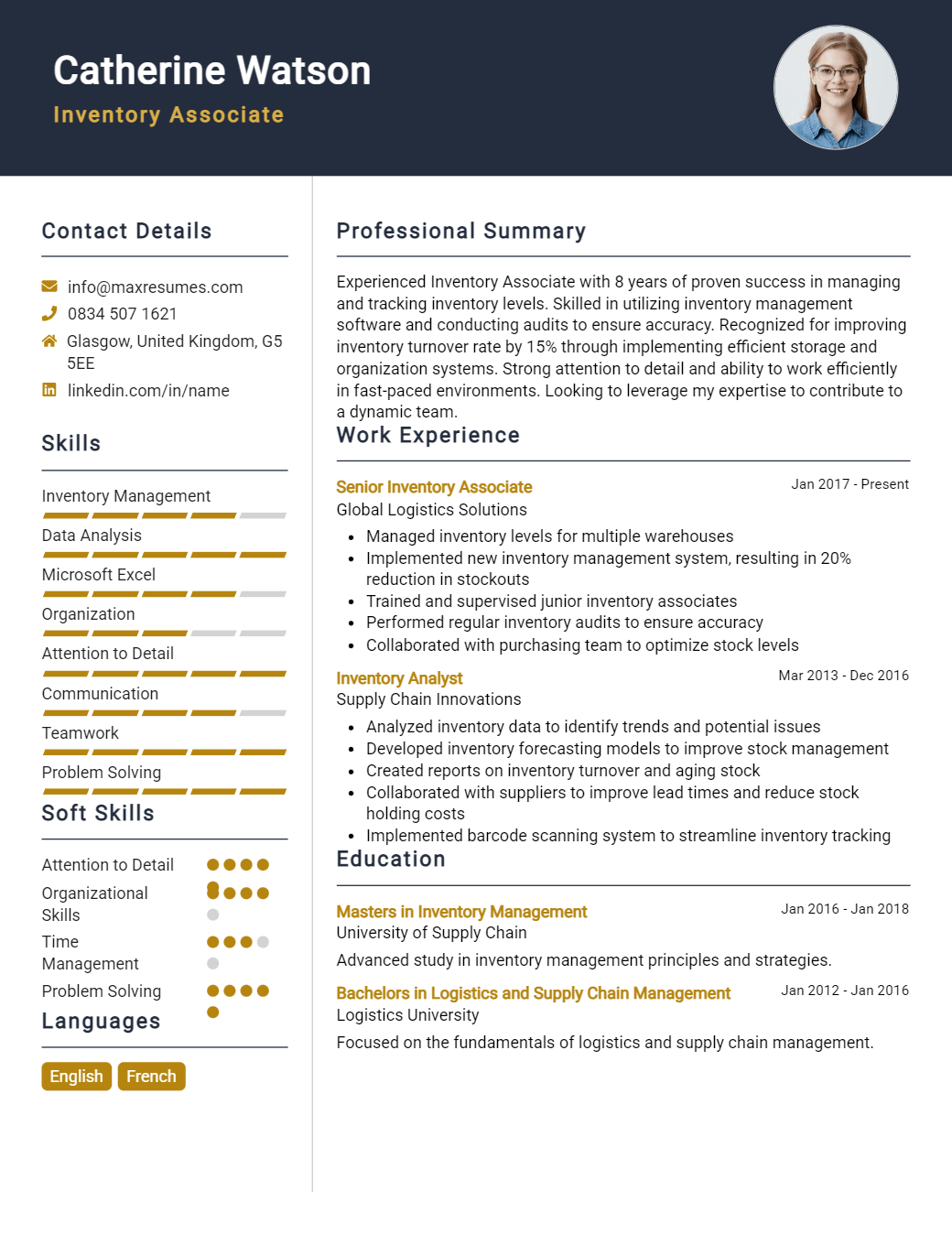 inventory-associate-resume-sample