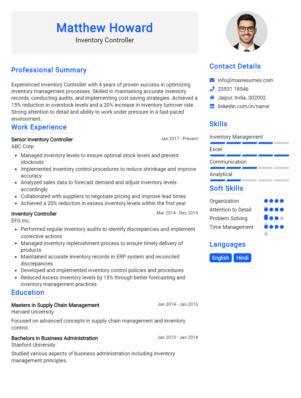 inventory-controller-resume-sample