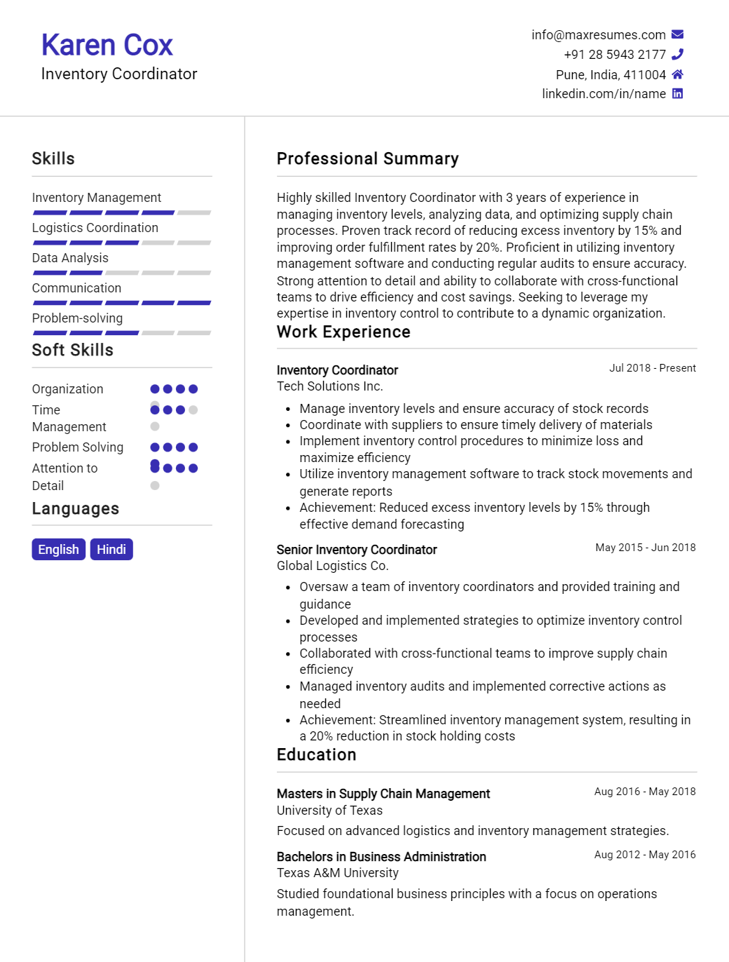 inventory-coordinator-resume-sample