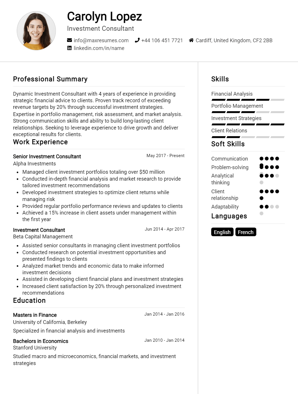 investment-consultant-resume-sample
