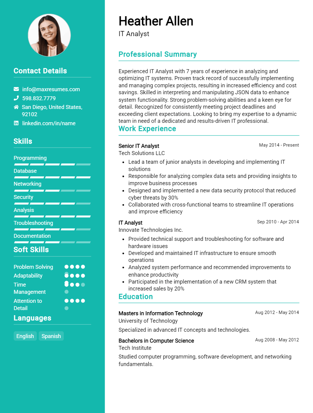 analyst-resume-sample