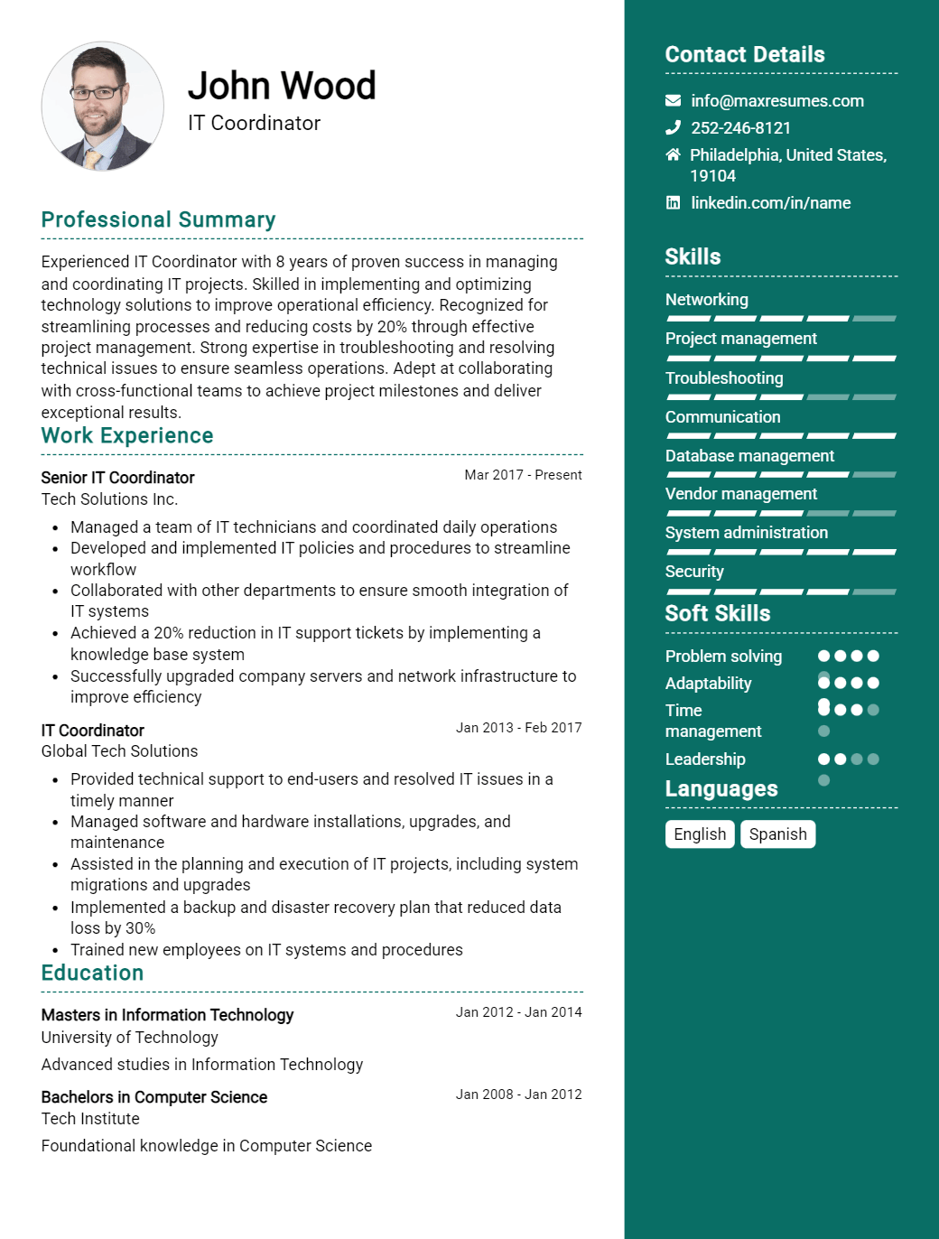 coordinator-resume-sample