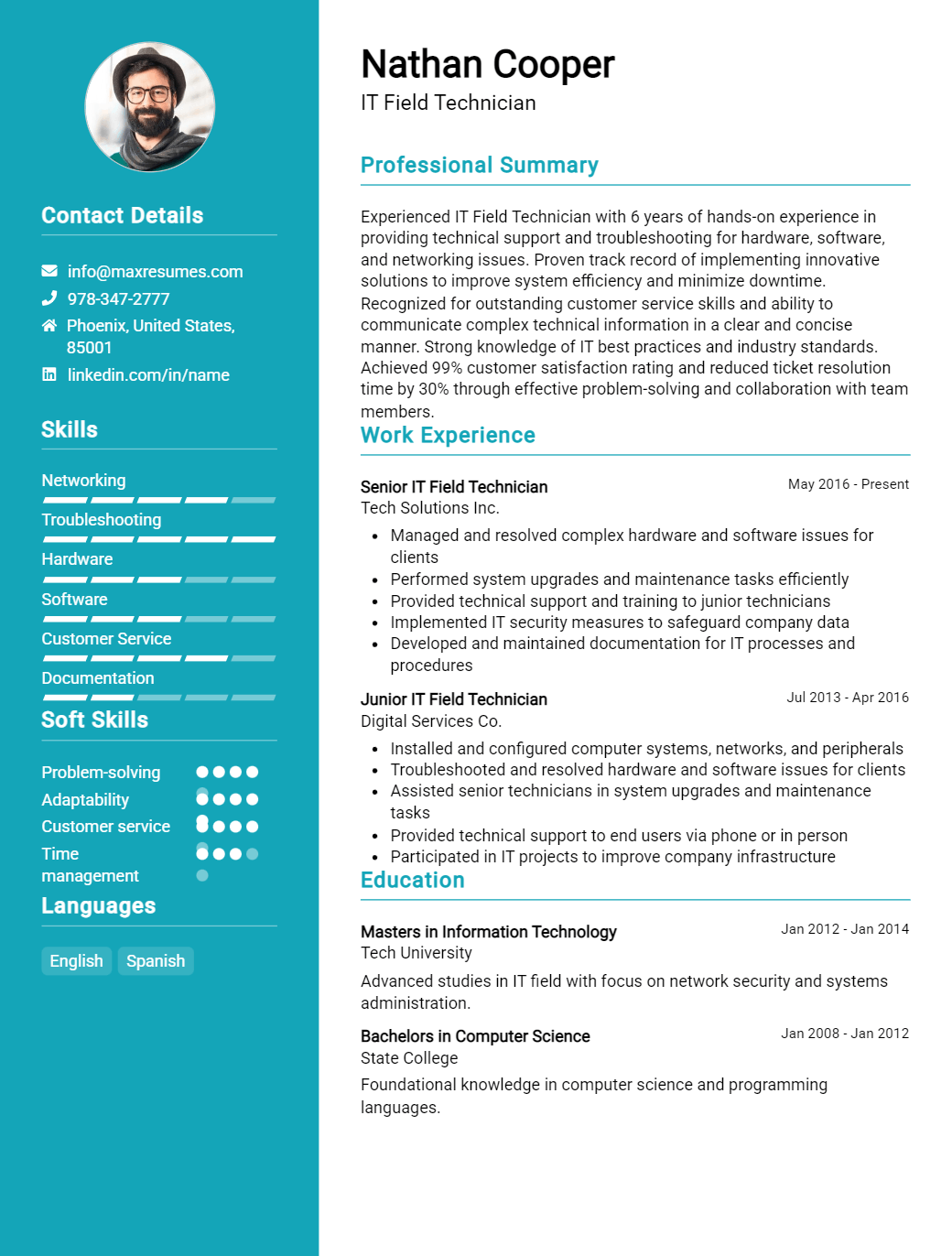 field-technician-resume-sample