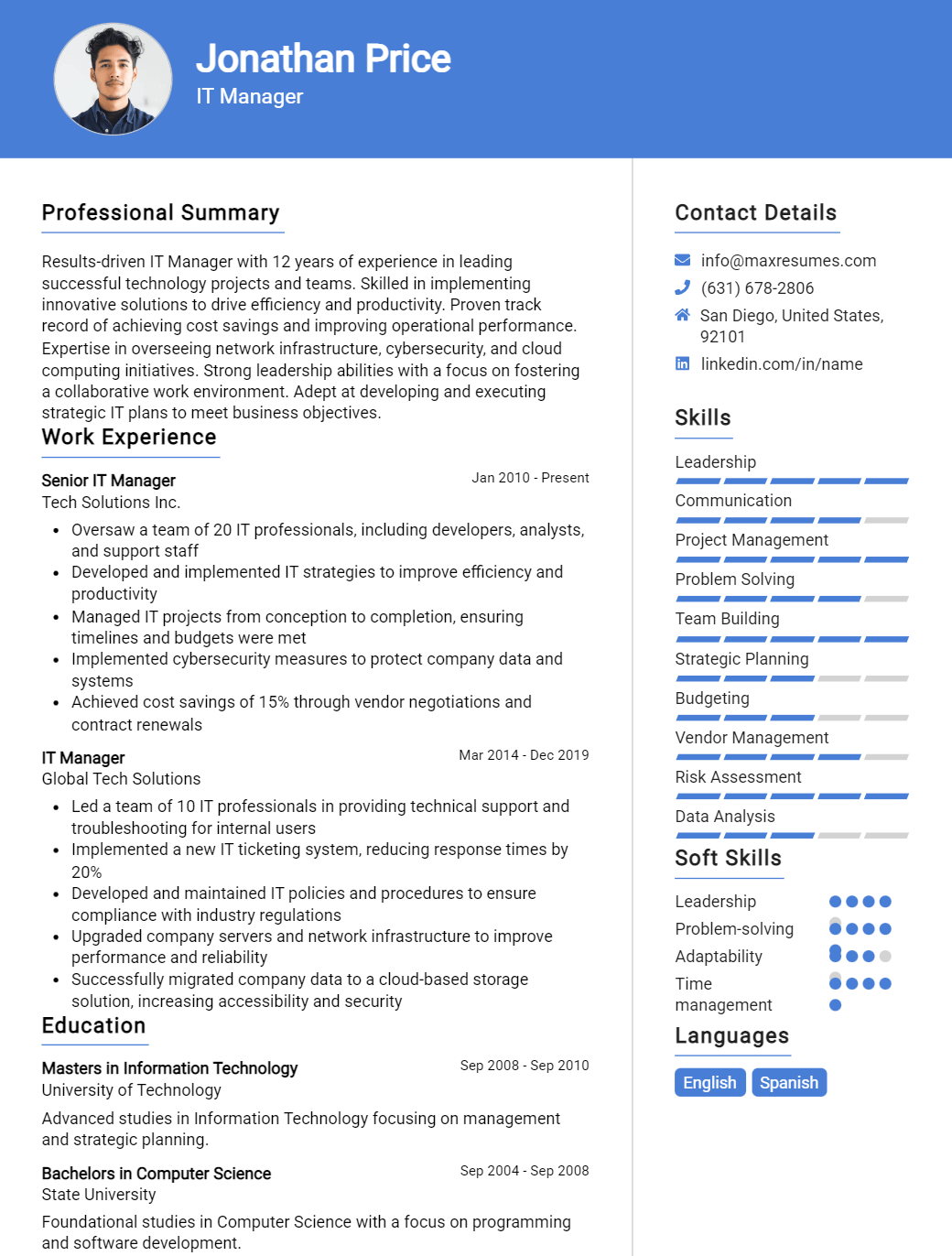 manager-resume-sample