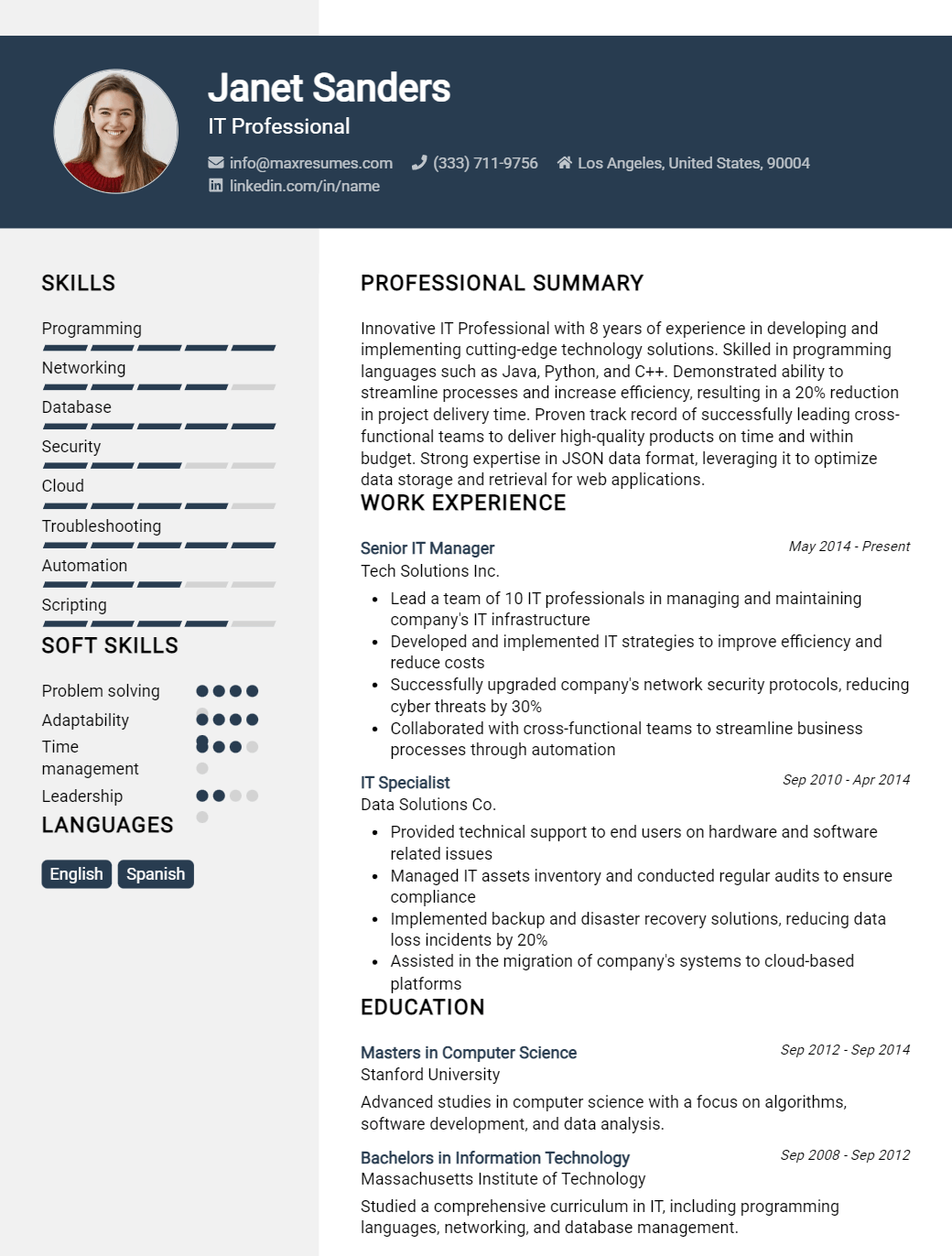 professional-resume-sample