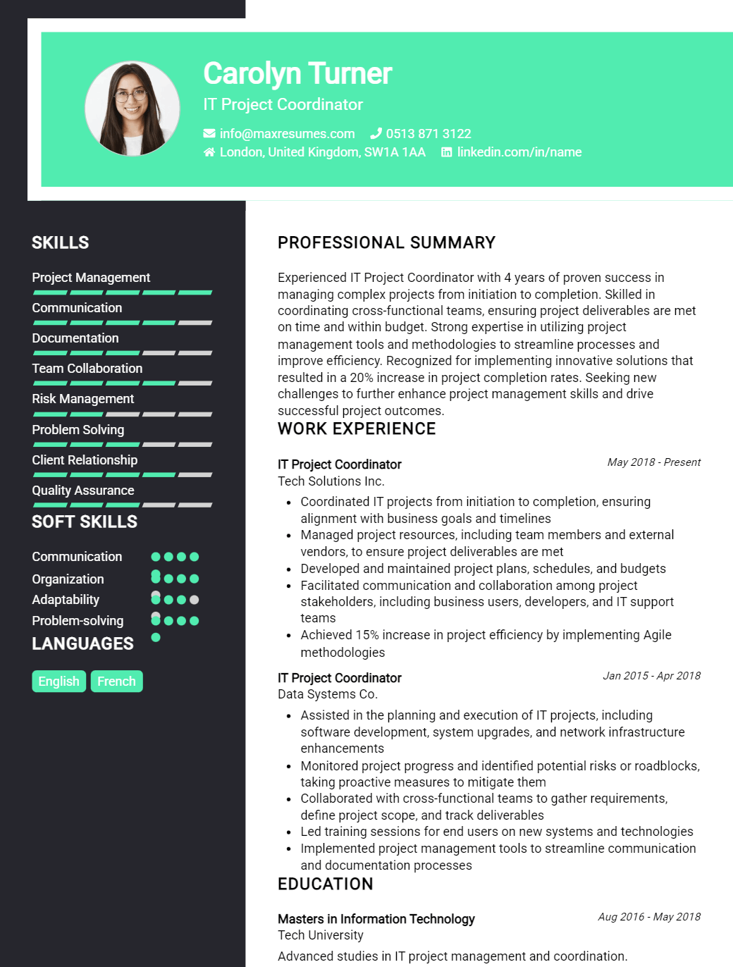 project-coordinator-resume-sample
