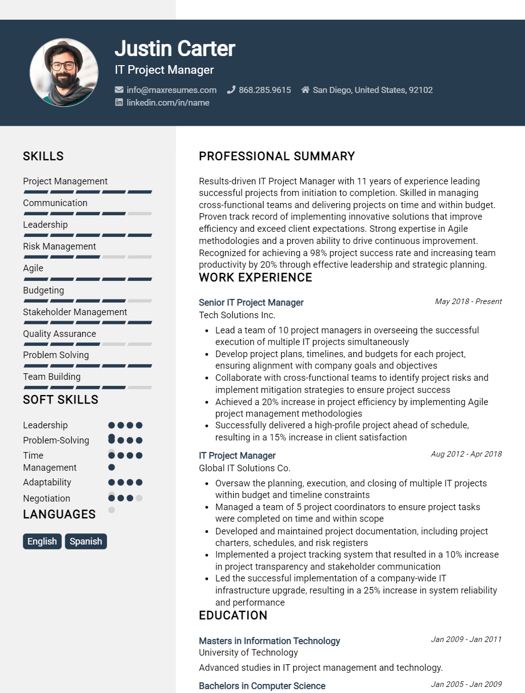 project-manager-resume-sample