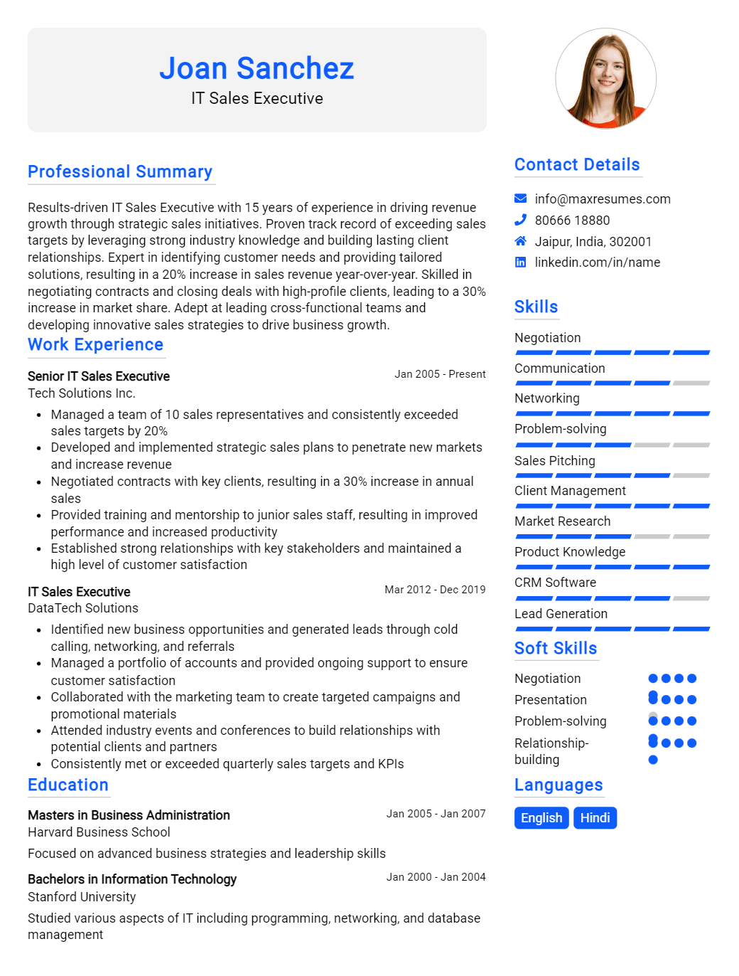 sales-executive-resume-sample