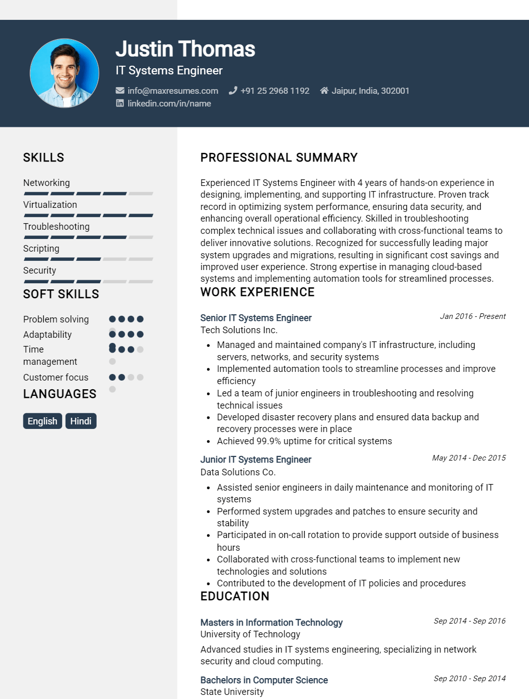 systems-engineer-resume-sample