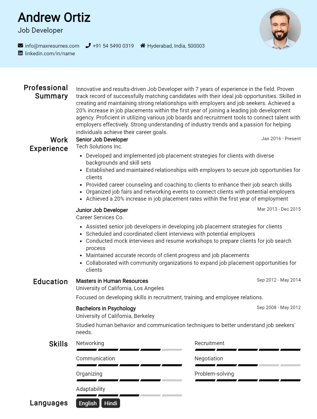 job-developer-resume-sample