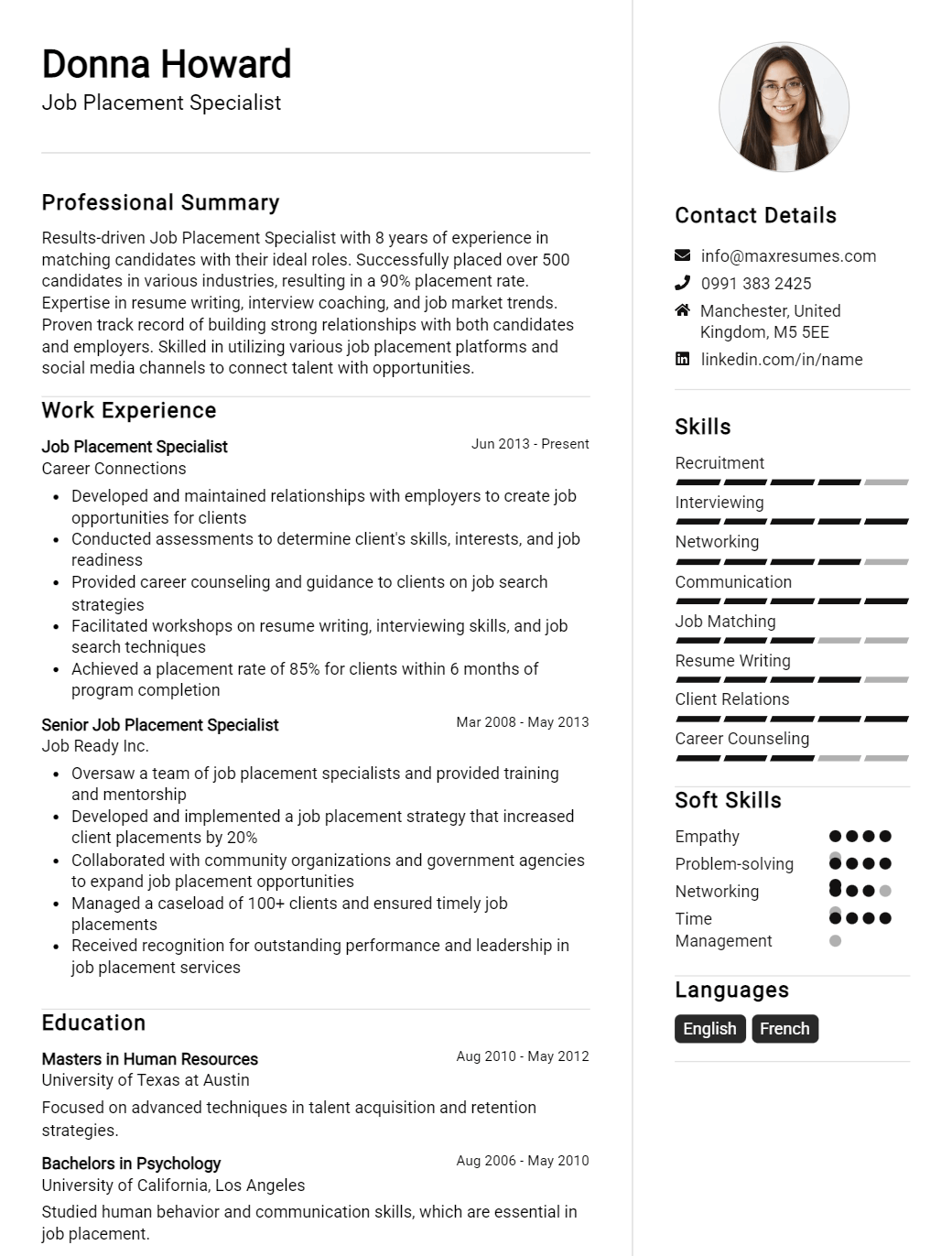 job-placement-specialist-resume-sample