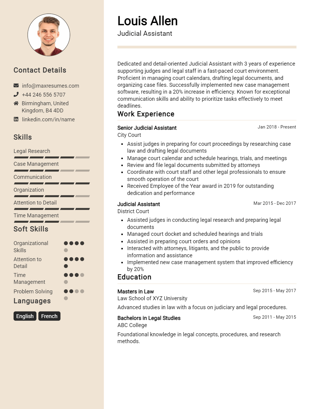 judicial-assistant-resume-sample