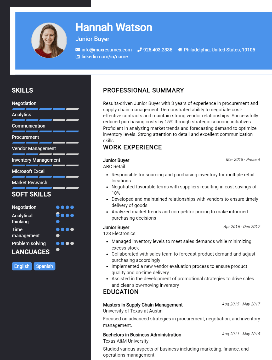 junior-buyer-resume-sample