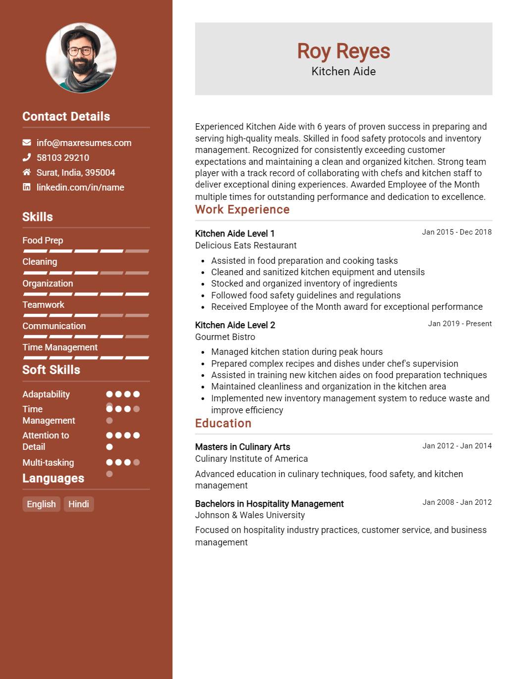 kitchen-aide-resume-sample