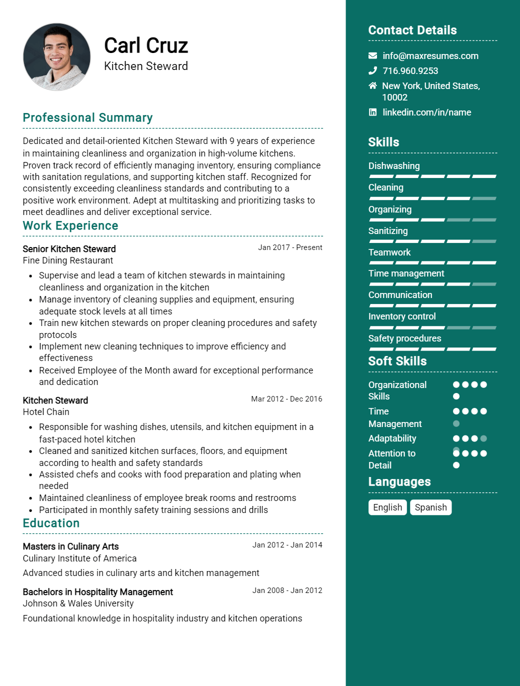 kitchen-steward-resume-sample