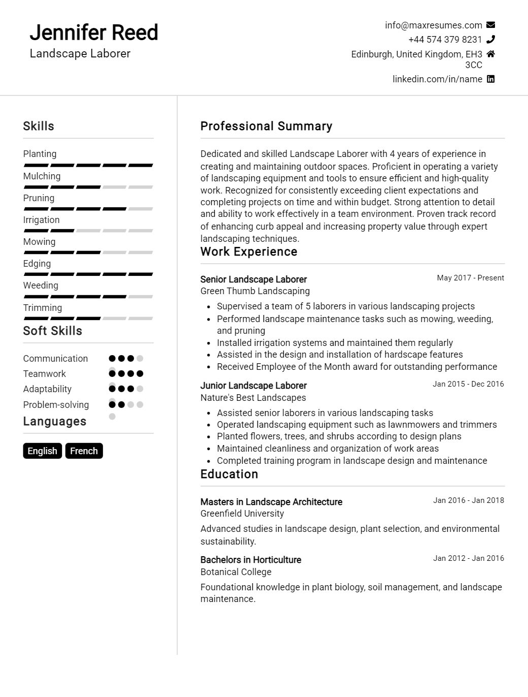 landscape-laborer-resume-sample