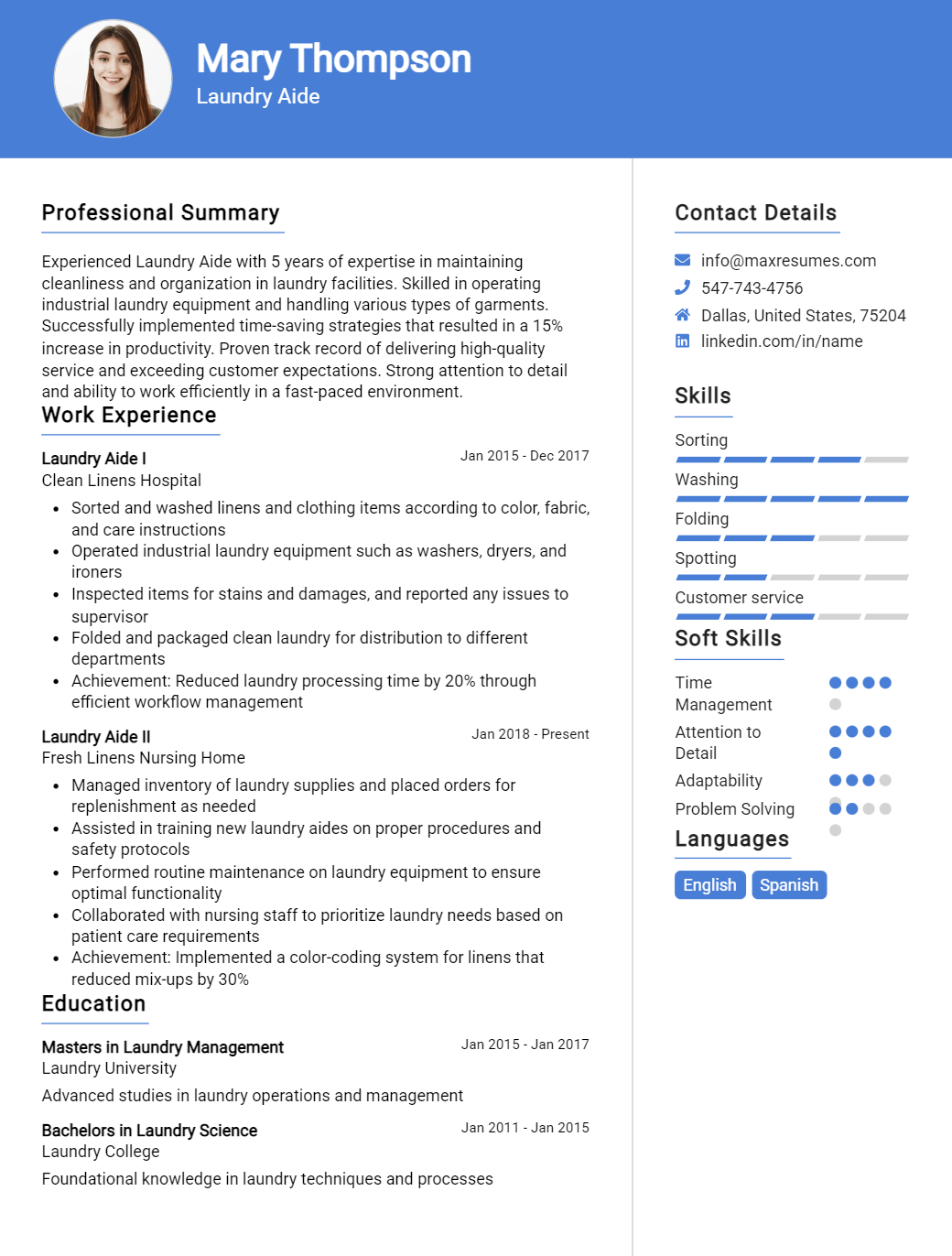 laundry-aide-resume-sample