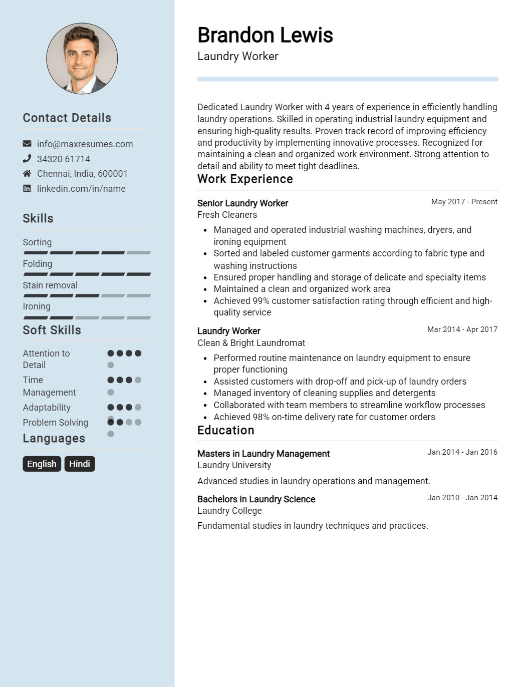 laundry-worker-resume-sample