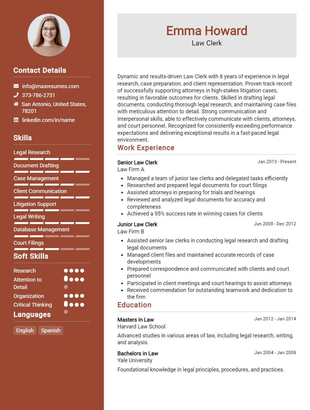 clerk-resume-sample