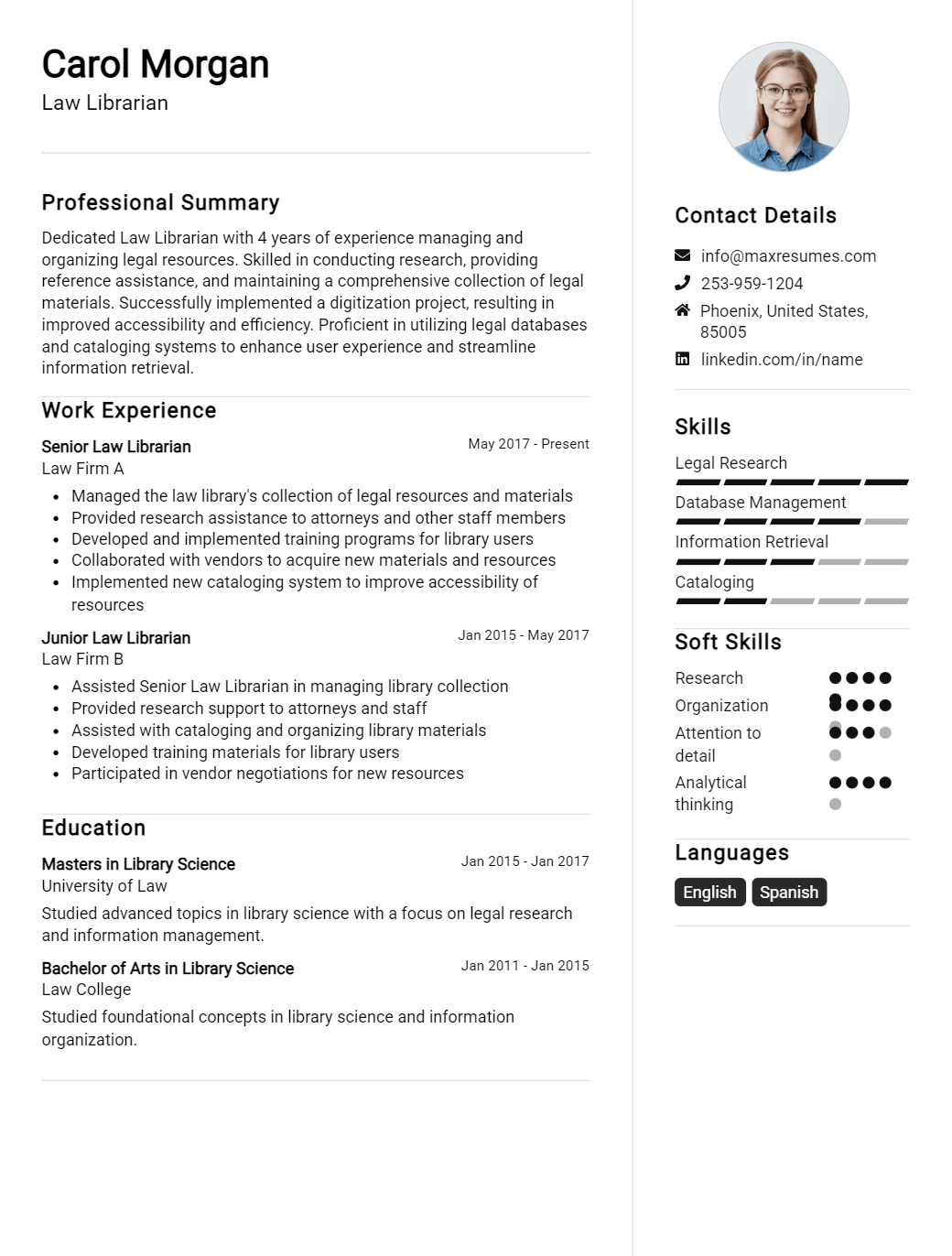librarian-resume-sample