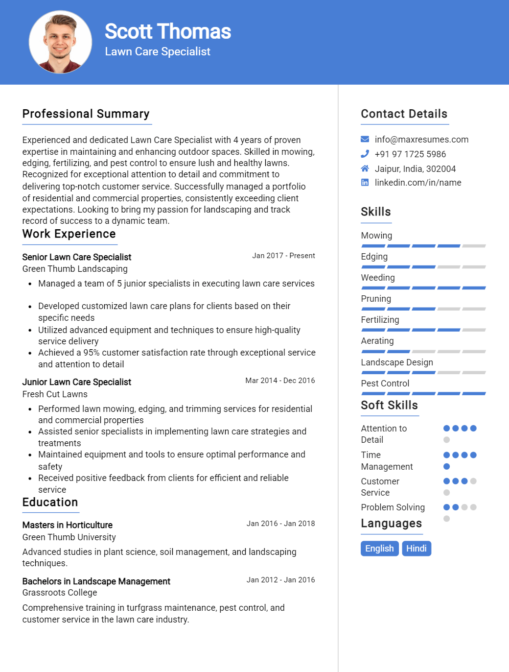 lawn-care-specialist-resume-sample