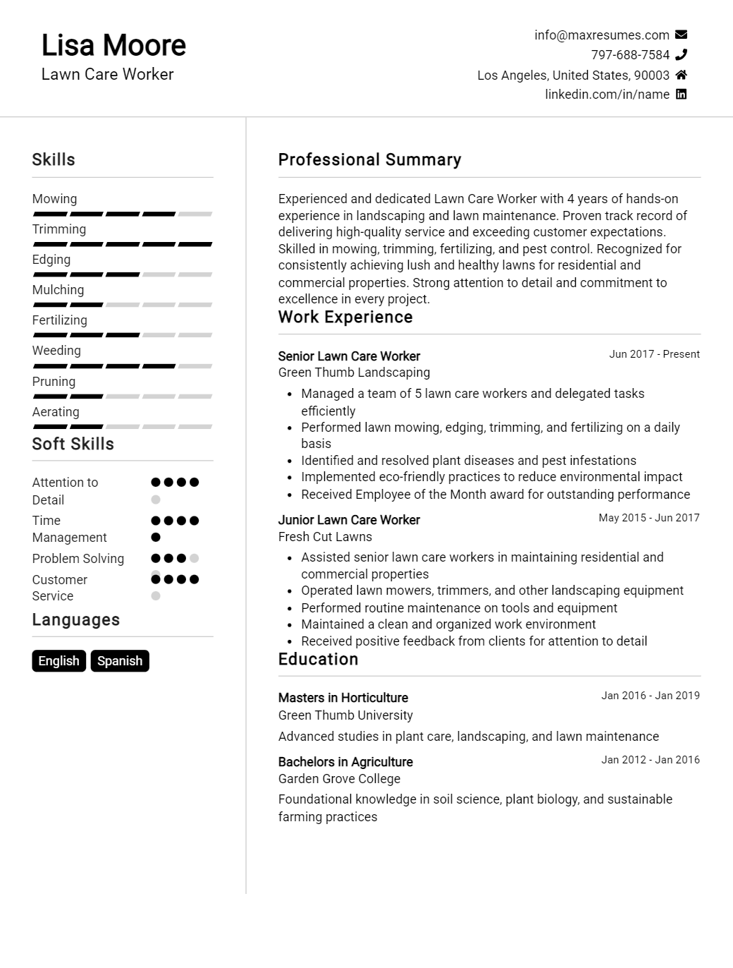 lawn-care-worker-resume-sample