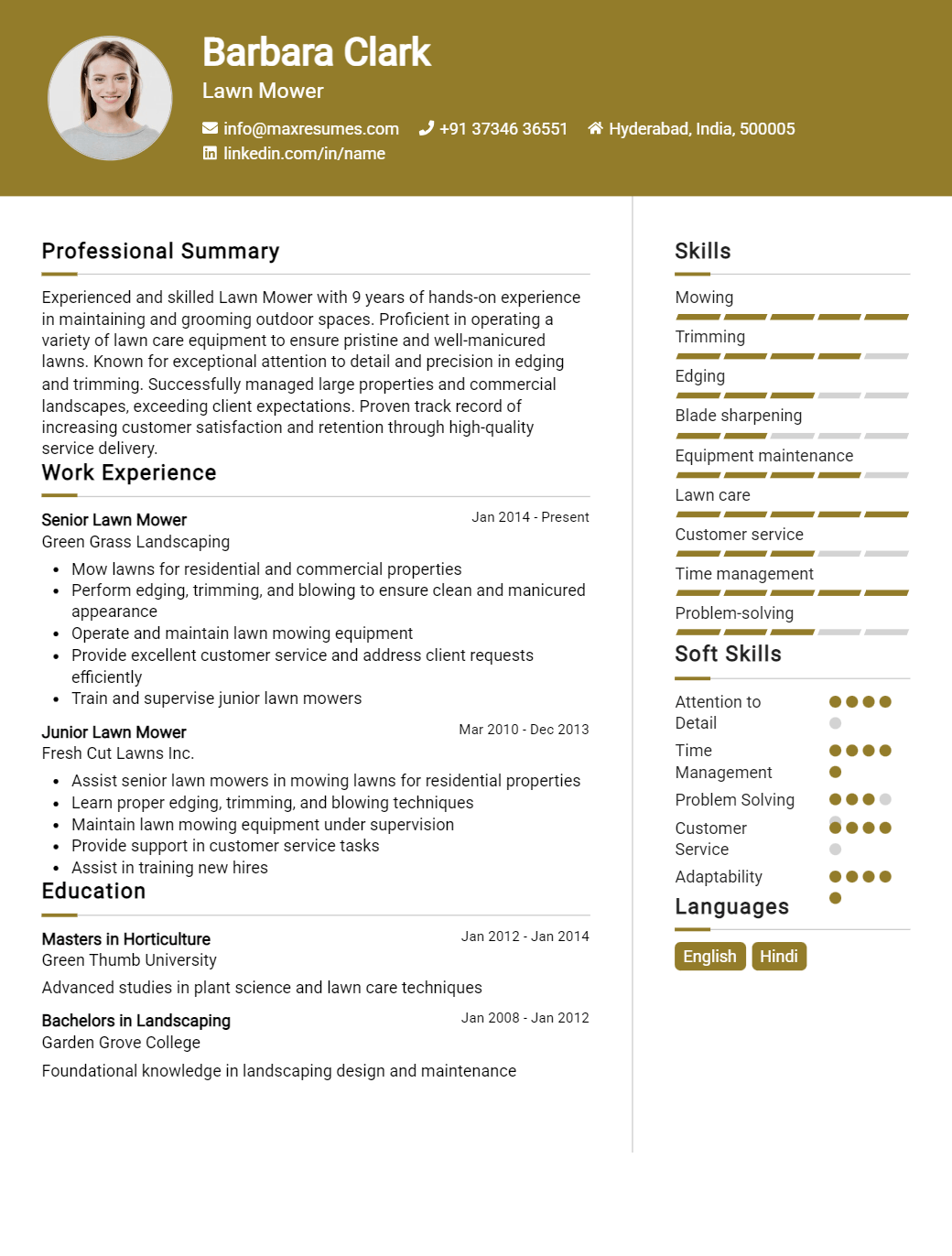 lawn-mower-resume-sample