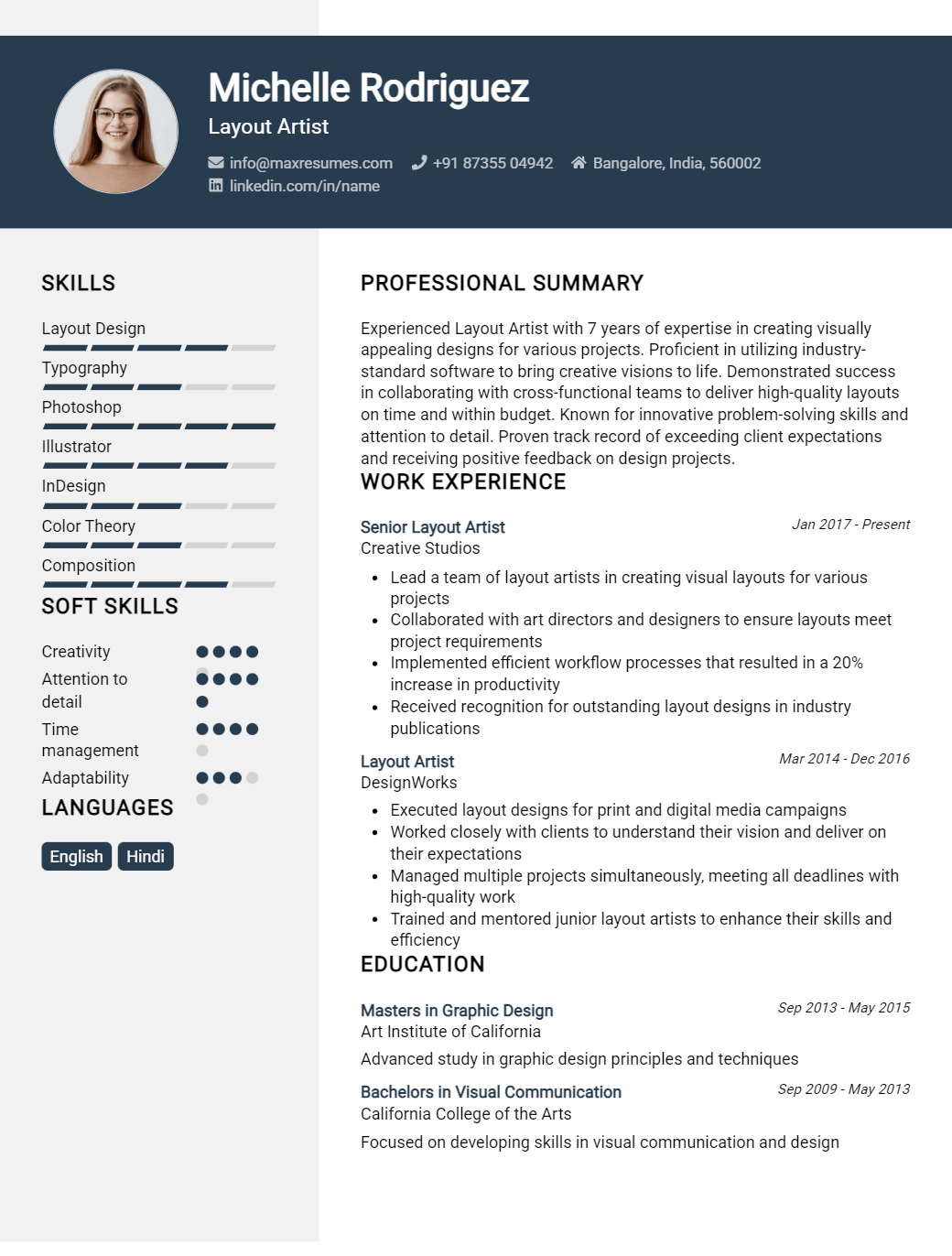 layout-artist-resume-sample