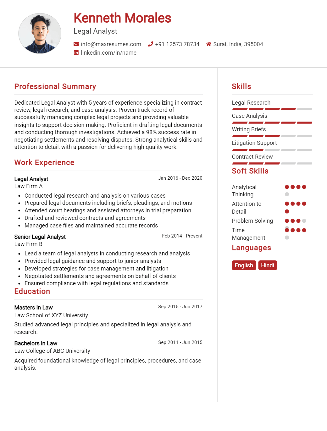 legal-analyst-resume-sample