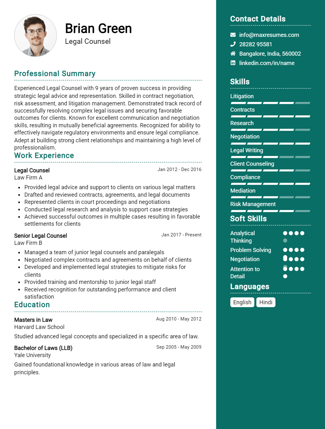 legal-counsel-resume-sample
