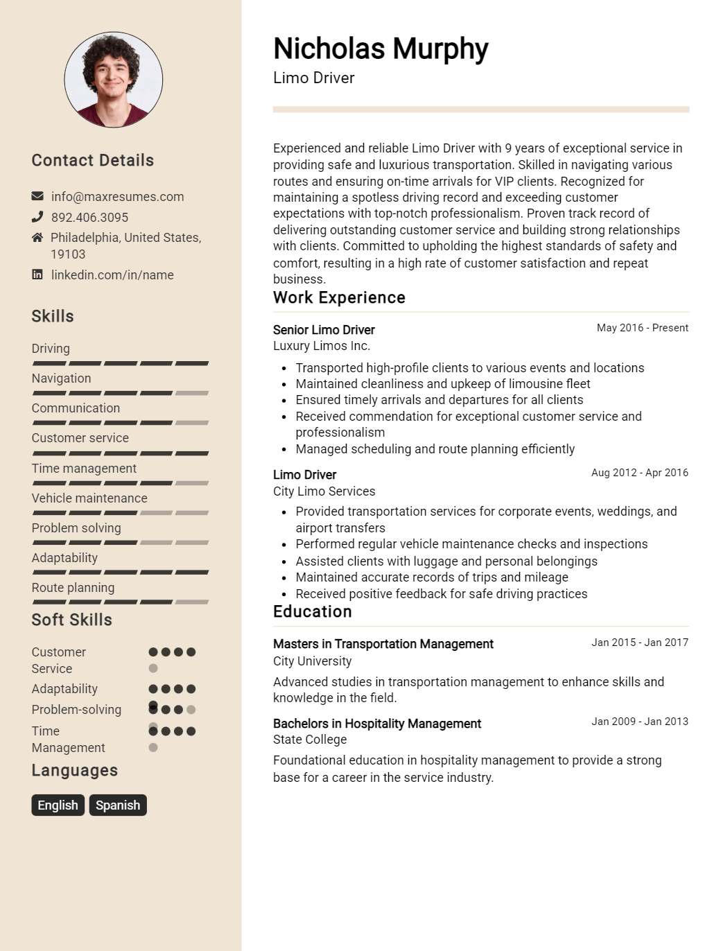 limo-driver-resume-sample