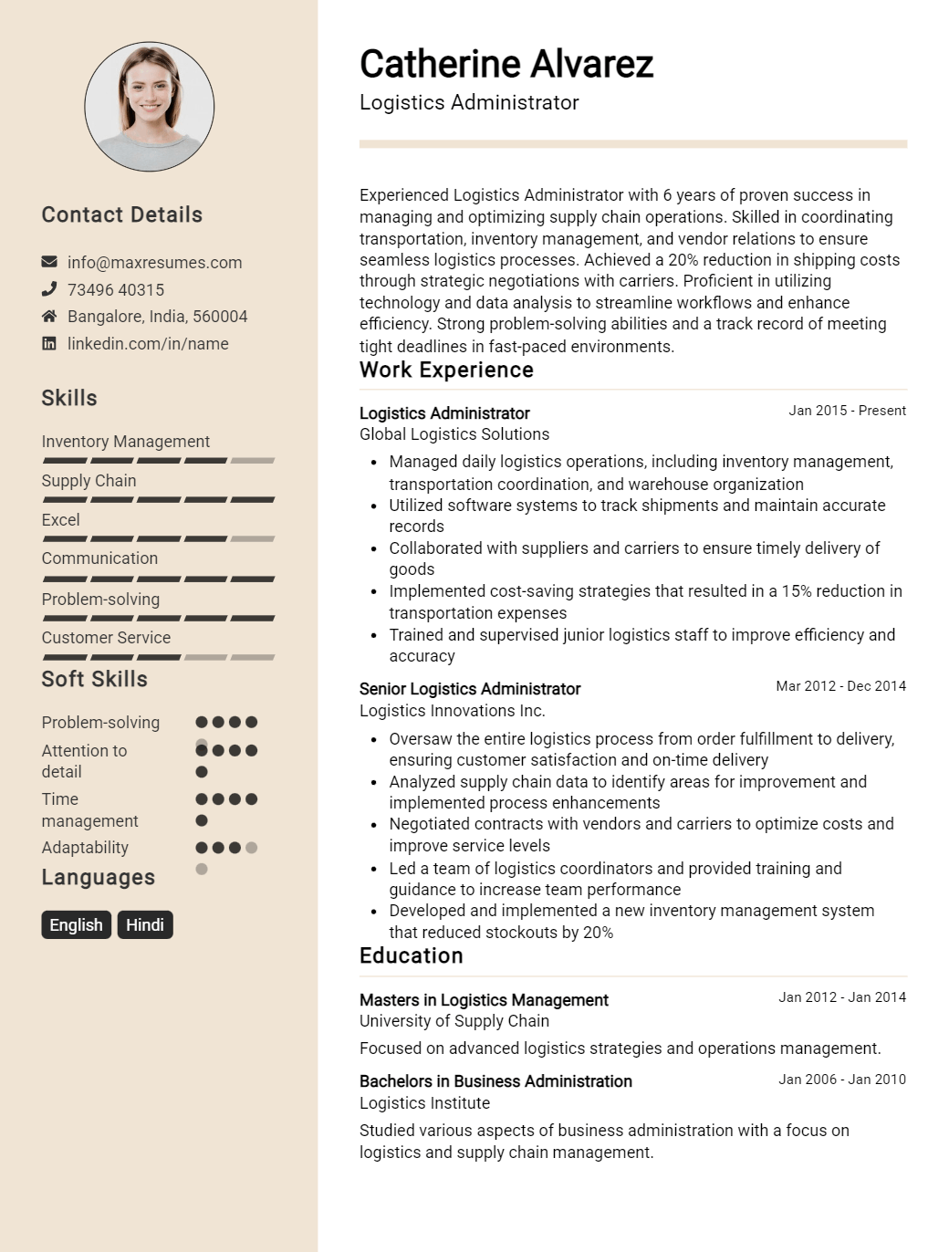 administrator-resume-sample