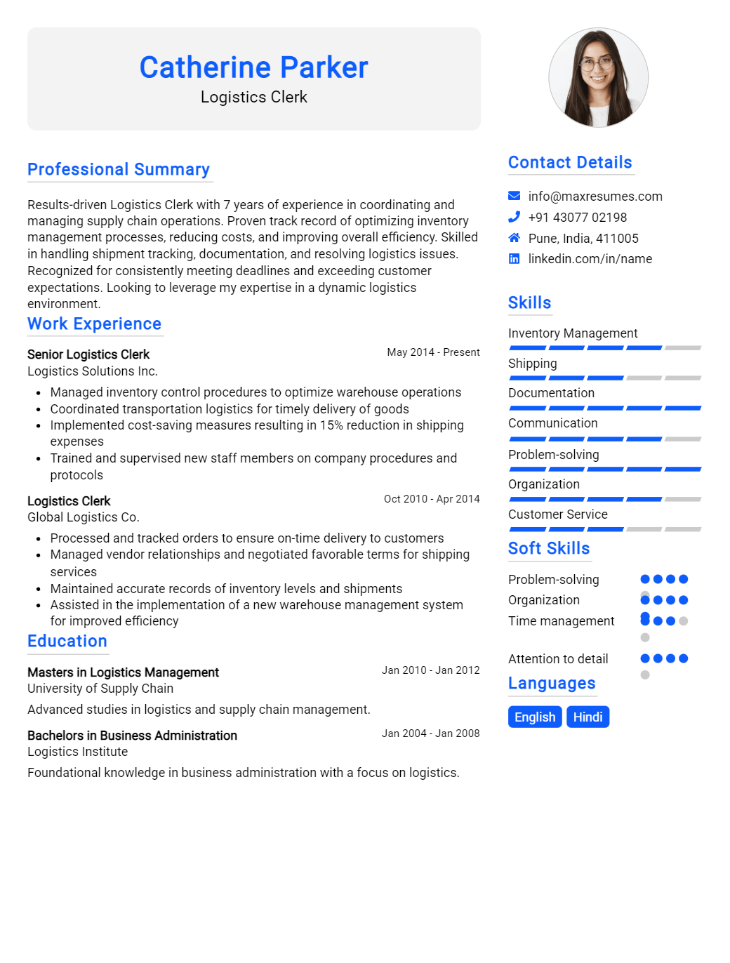 clerk-resume-sample
