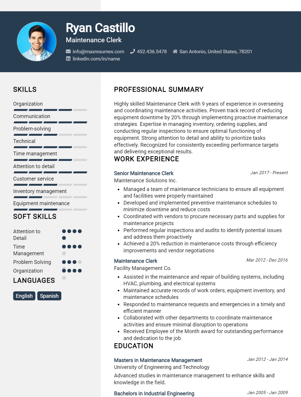 clerk-resume-sample