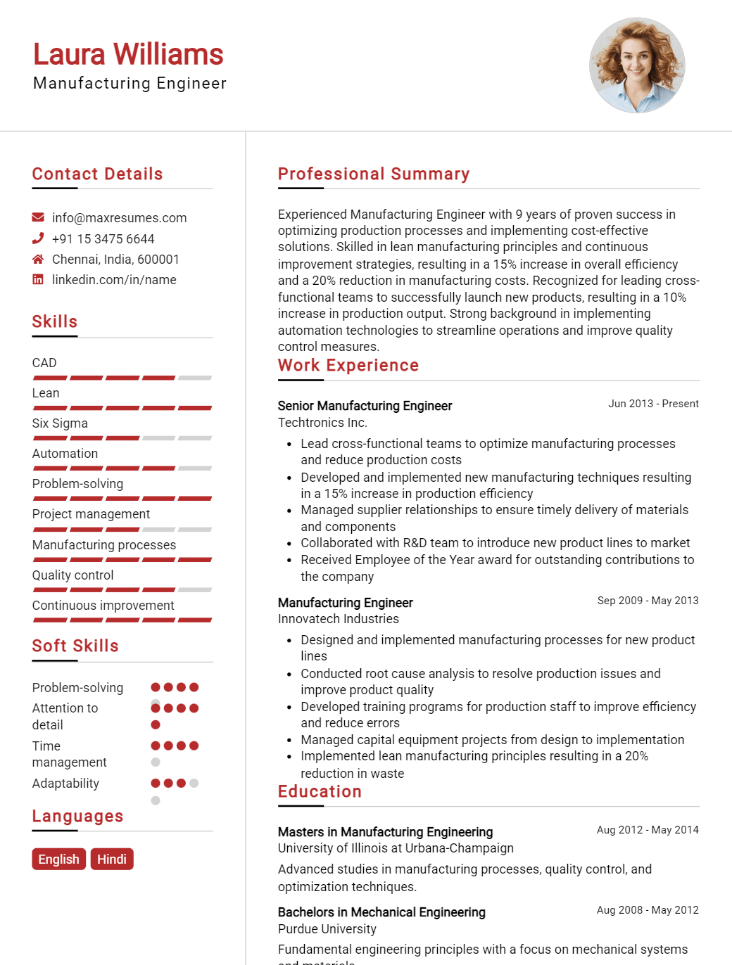 manufacturing-engineer-resume-sample